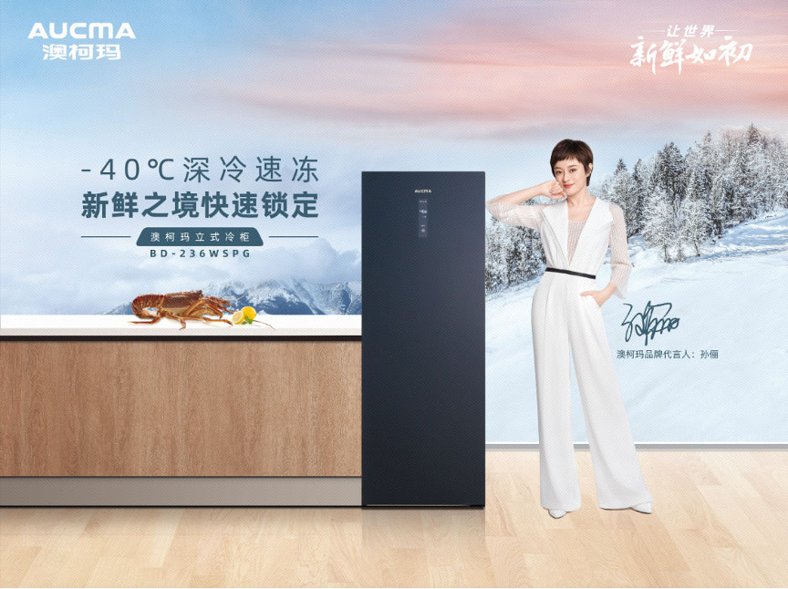 解凍0等待、取物不彎腰，澳柯瑪立式冷柜熱銷